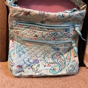 Vera Bradley Pastel Floral Crossbody Bag - Blue and Pink